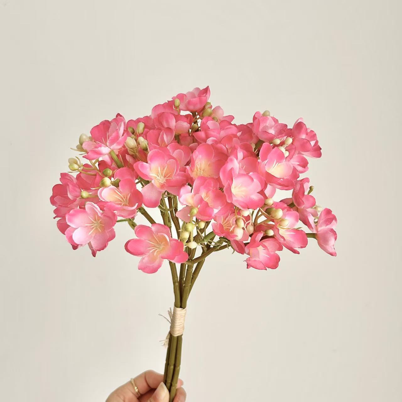 Artificial Silk Jasmine Bouquet, 4 Stems, 40cm, Home Table Decor