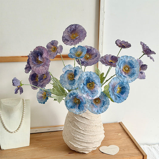 Artificial Silk Poppy Stem, 53cm, Vase Decor