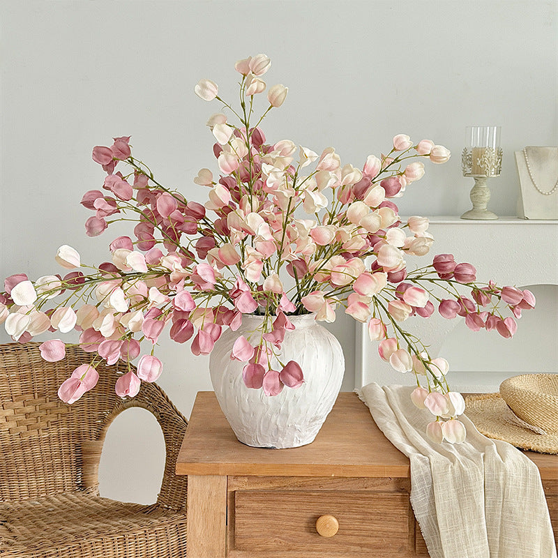 Artificial Silk Lantern Flower Stem, 98cm, Tall Vase Decor