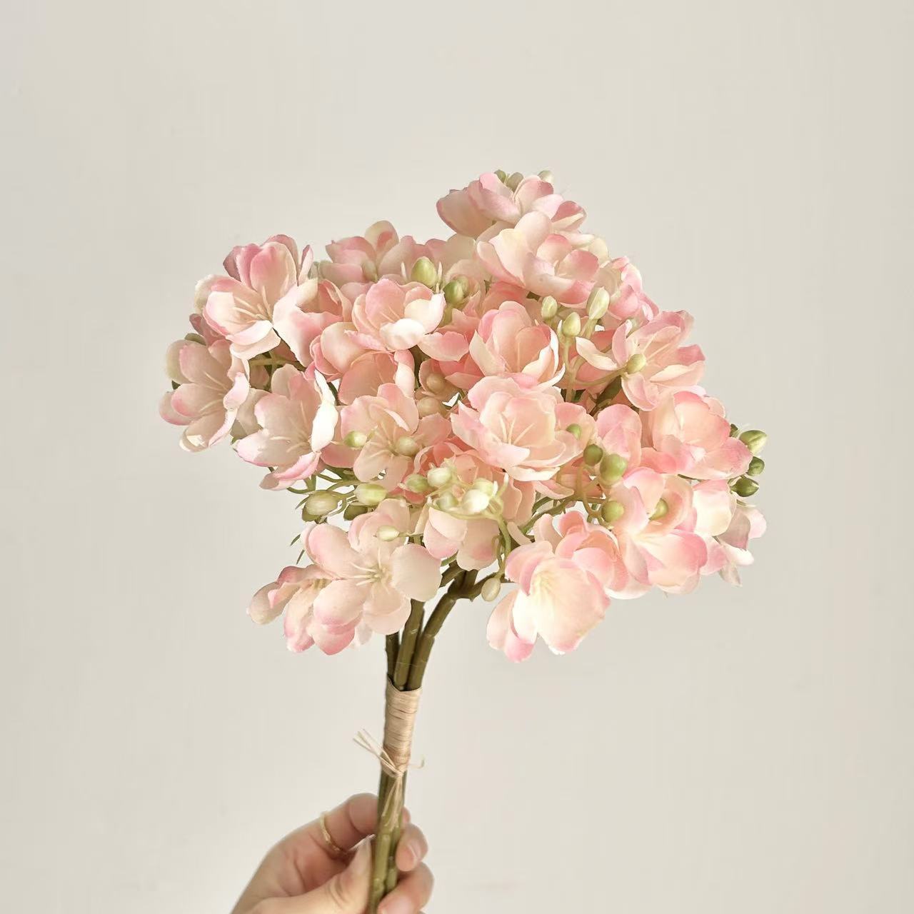 Artificial Silk Jasmine Bouquet, 4 Stems, 40cm, Home Table Decor
