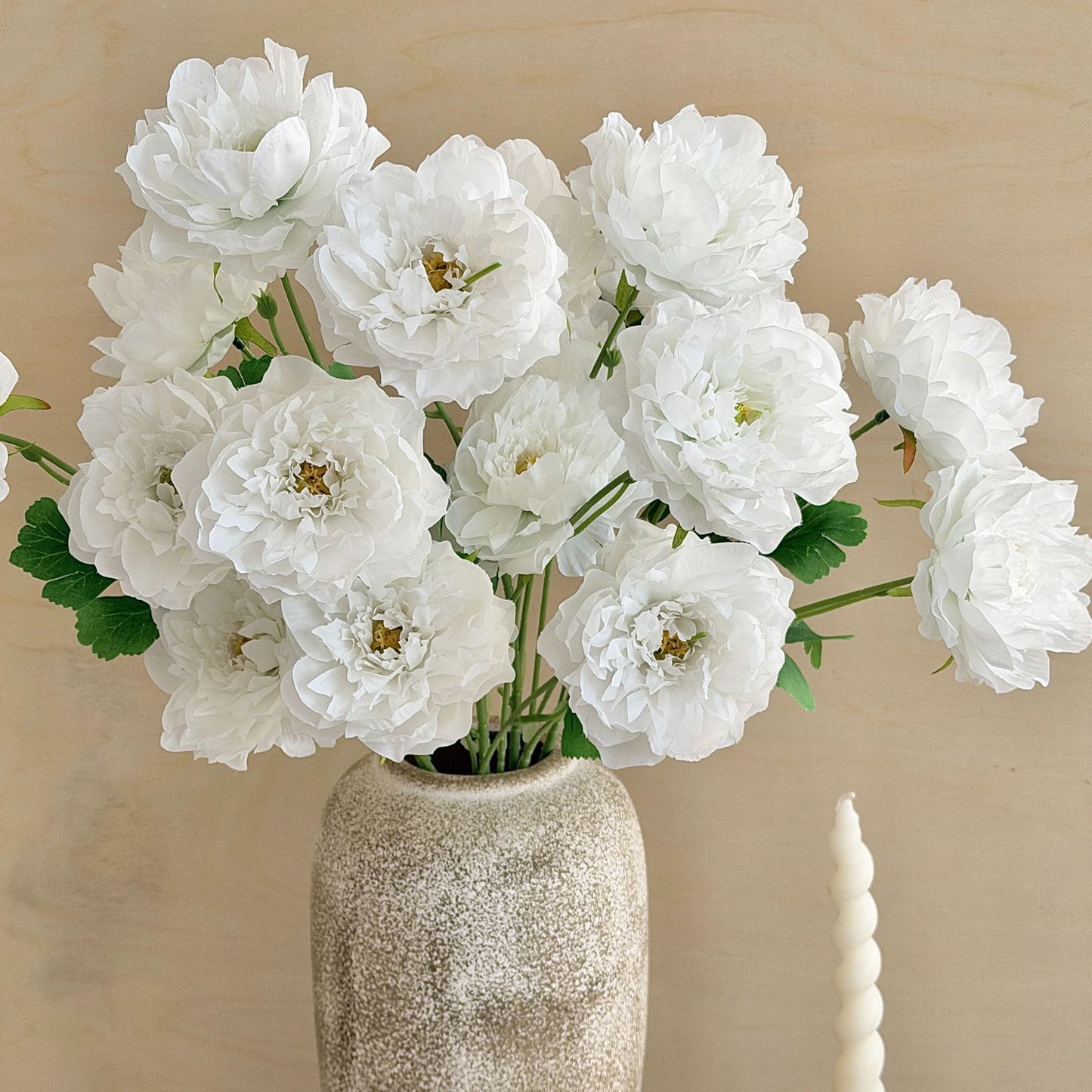 Artificial Silk Peony Stem, 6 Heads, 85cm, Tall Vase Decor