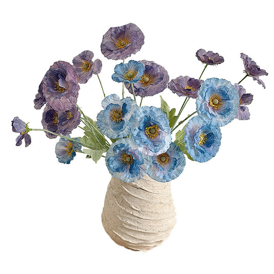 Artificial Silk Poppy Stem, 53cm, Vase Decor