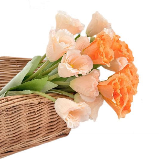 Artificial Silk Flower Bouquet, 7 Stems, 38cm, Home Table Decor