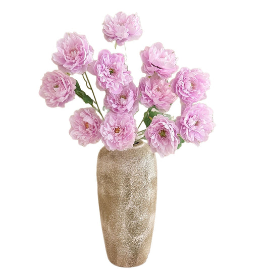 Artificial Silk Peony Stem, 6 Heads, 85cm, Tall Vase Decor