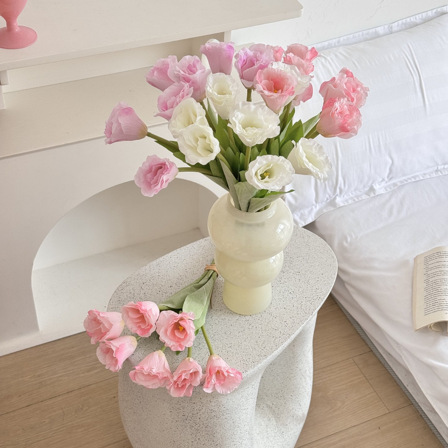 Artificial Silk Flower Bouquet, 7 Stems, 38cm, Home Table Decor