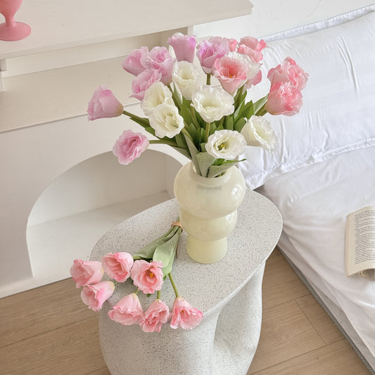 Artificial Silk Flower Bouquet, 7 Stems, 38cm, Home Table Decor