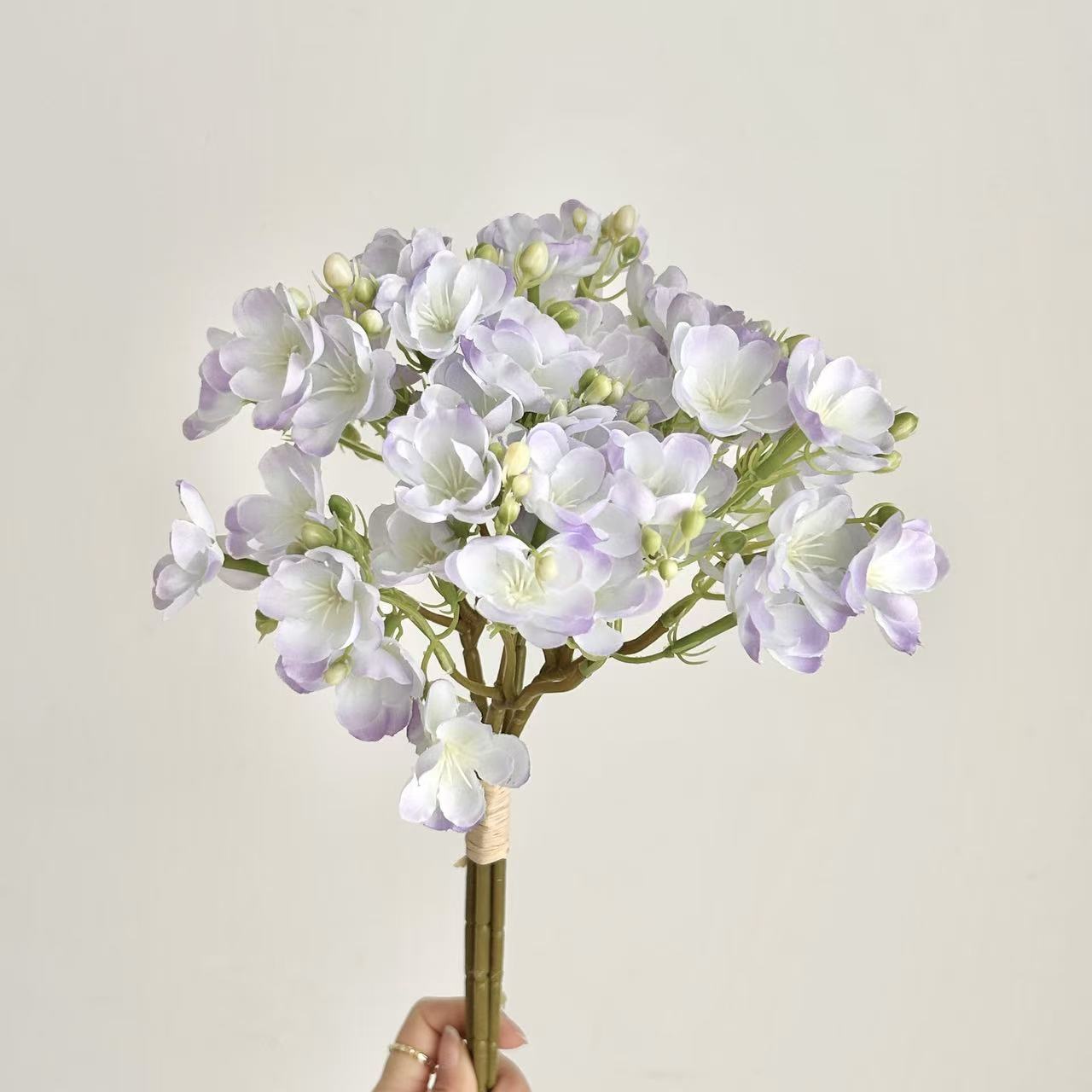 Artificial Silk Jasmine Bouquet, 4 Stems, 40cm, Home Table Decor